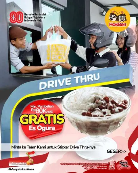 Promo HokBen Drive Thru Gratis Es Ogura