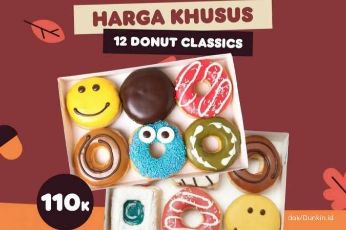 Harga Khusus Beli 12 Donut via GrabFood di Promo Dunkin Edisi 12-18 November 2022
