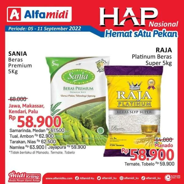 Promo Alfamidi Hemat Satu Pekan Periode 5-11September 2022