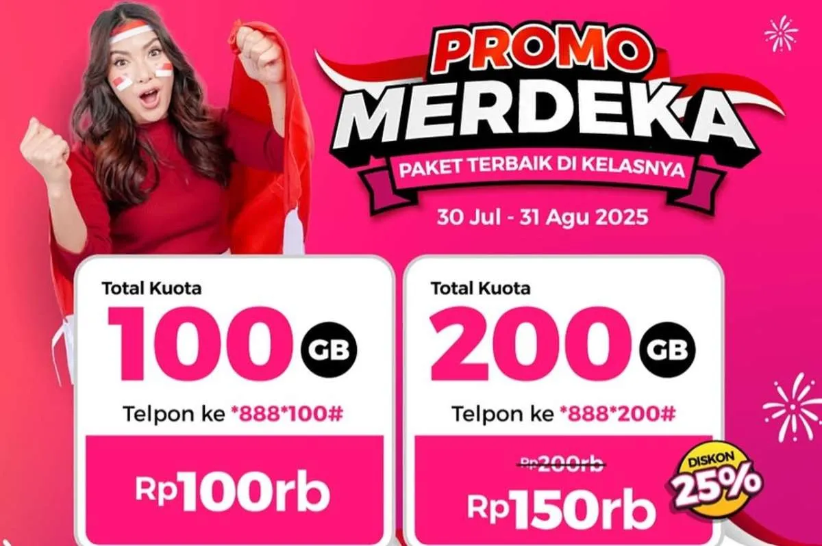Cara Dapat Promo Merdeka Smartfren 2025, Kuota 100GB Rp 100 Ribu