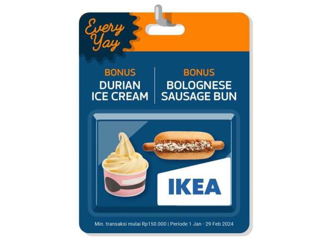 Bonus Kupon Makanan IKEA di Promo Jenius Periode Januari-Februari 2024