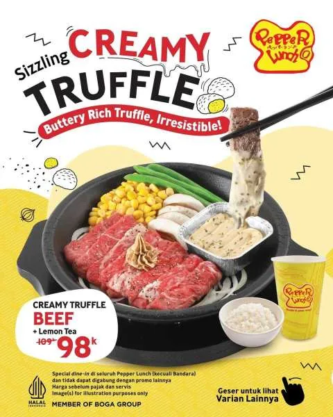 Promo Pepper Lunch Creamy Truffle Beef