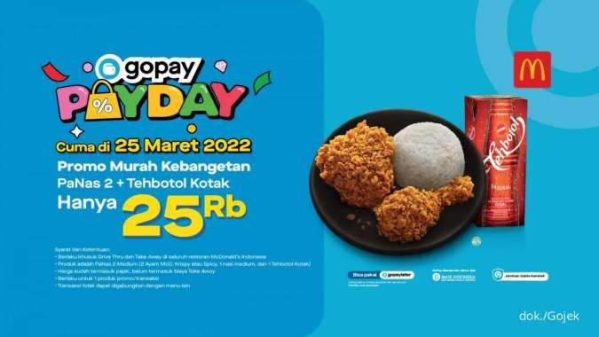 Promo McD Khusus 25 Maret 2022, GoPay Payday Harga Spesial PaNas 2 Rp 25.000