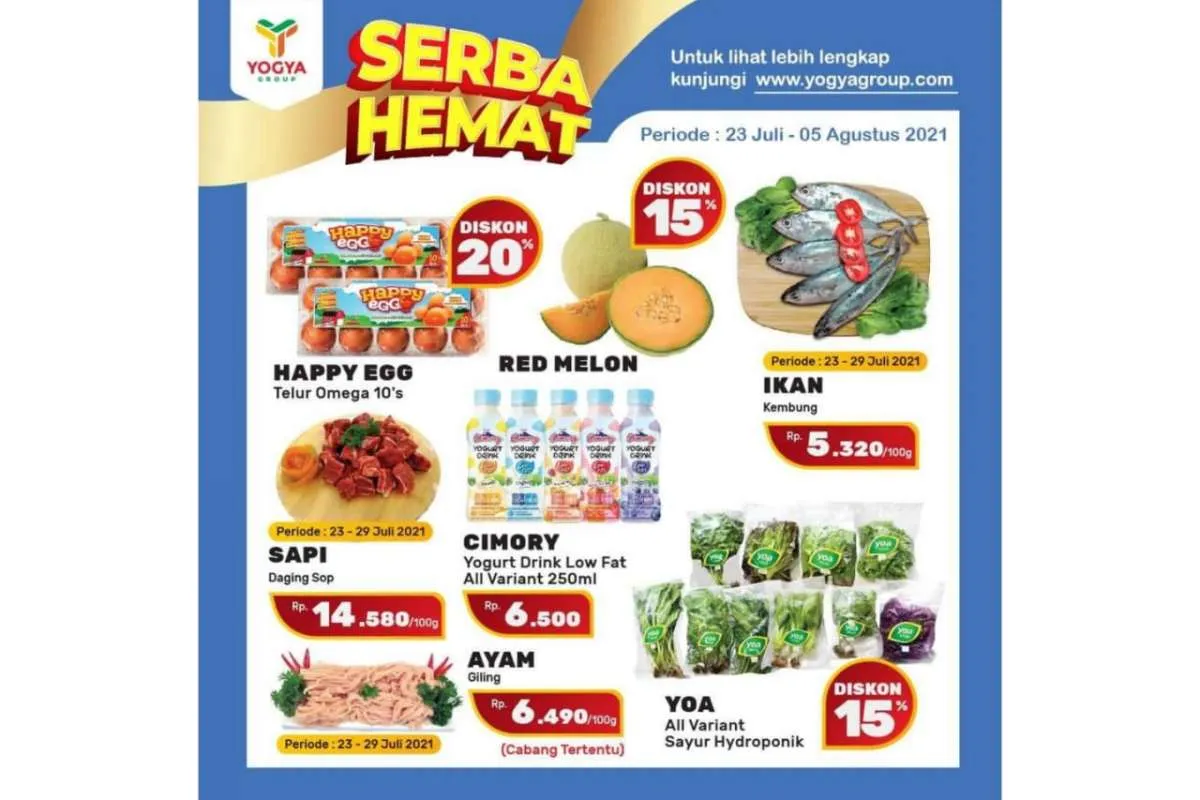 Promo Yogya Supermarket weekday 26 Juli 2021, Serba Hemat!