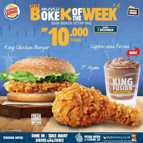 Promo Burger King 30 November – 1 Desember 2020 