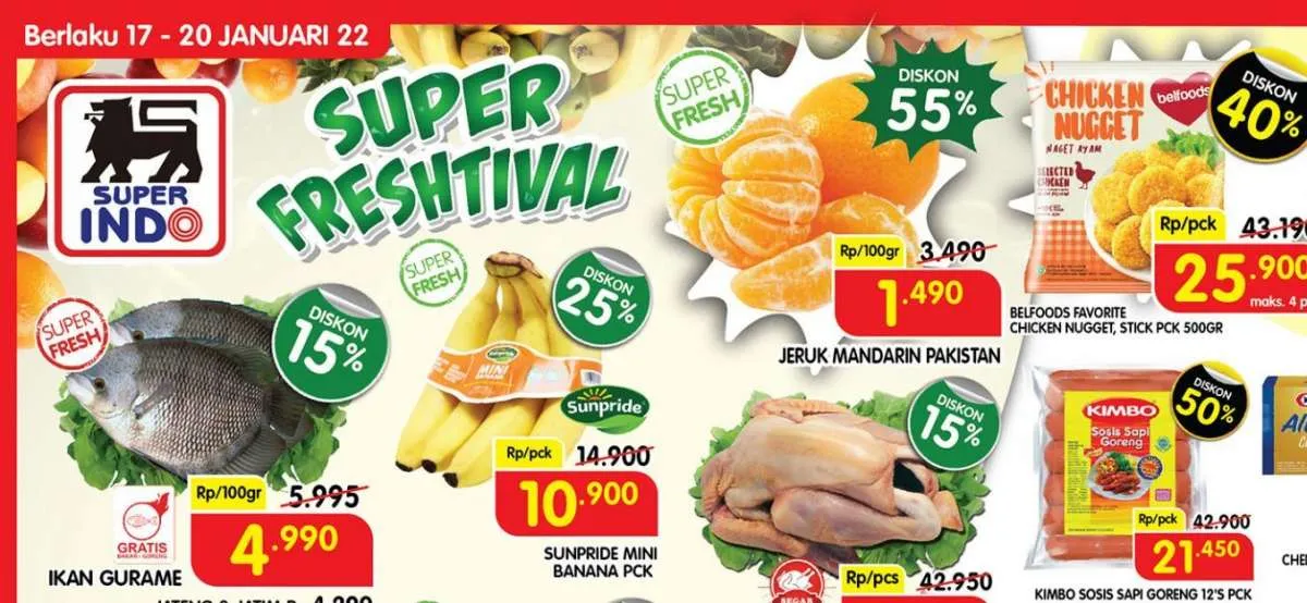 Promo Superindo 17-20 Januari 2022, Nikmati Belanja Lebih Hemat Mulai Hari Senin!