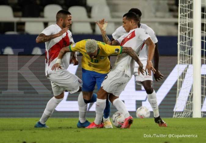 Hasil Copa America 2021 antara Brasil vs Peru di Grup A berakhir 4-0 untuk Selecao