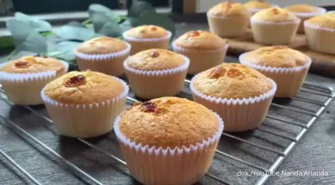 Resep Bolu Kelapa Panggang Cup Hanya Pakai 2 Telur, Wangi dan Super Moist