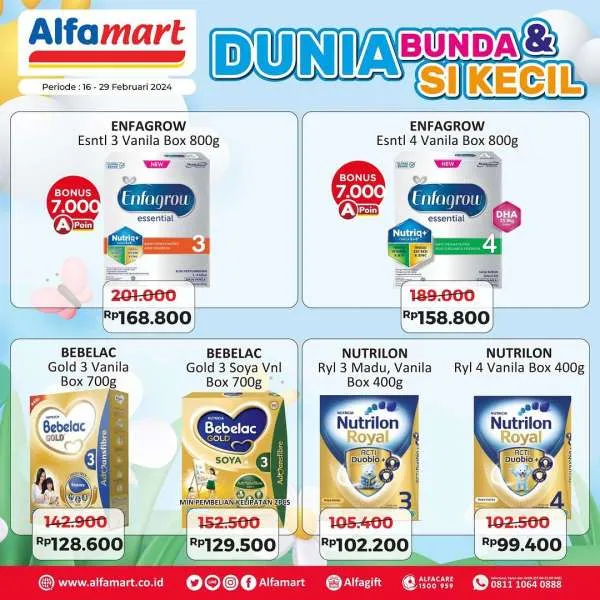 Promo Alfamart Dunia Bunda & Si Kecil Periode 16-29 Februari 2024