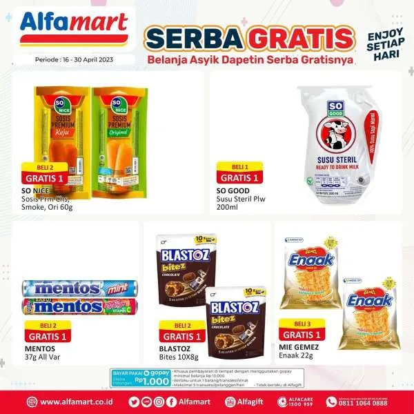 Promo Alfamart Serba Gratis Periode 16-30 April 2023