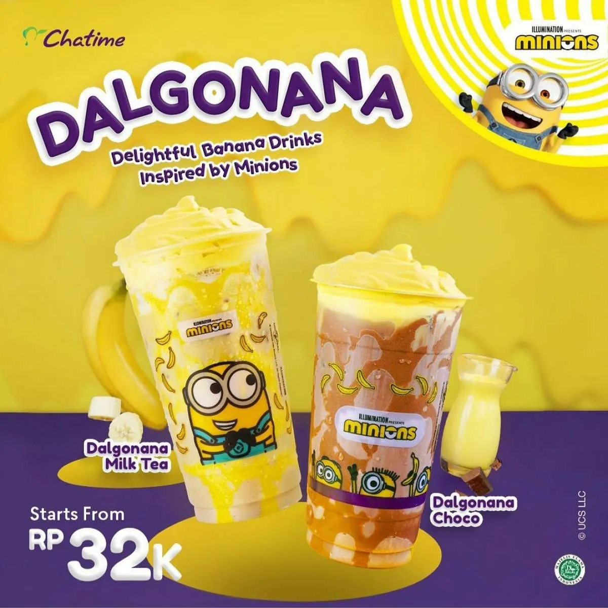 Baru! Promo Chatime x Minions Ada Minuman sampai Merchandise Lucu