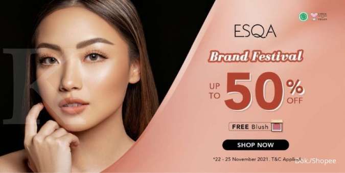 Promo ESQA Brand Festival, Ada Diskon s/d 50% + Free Blush hingga 25 November 2021