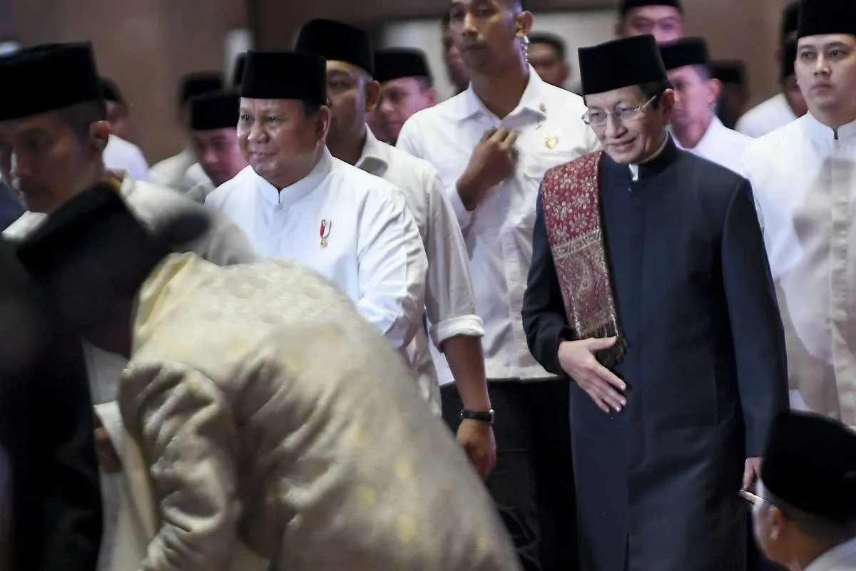 Prabowo Shalat Idul Adha di Masjid Istiqlal, Bareng JK, Puan dan Sejumlah Menteri