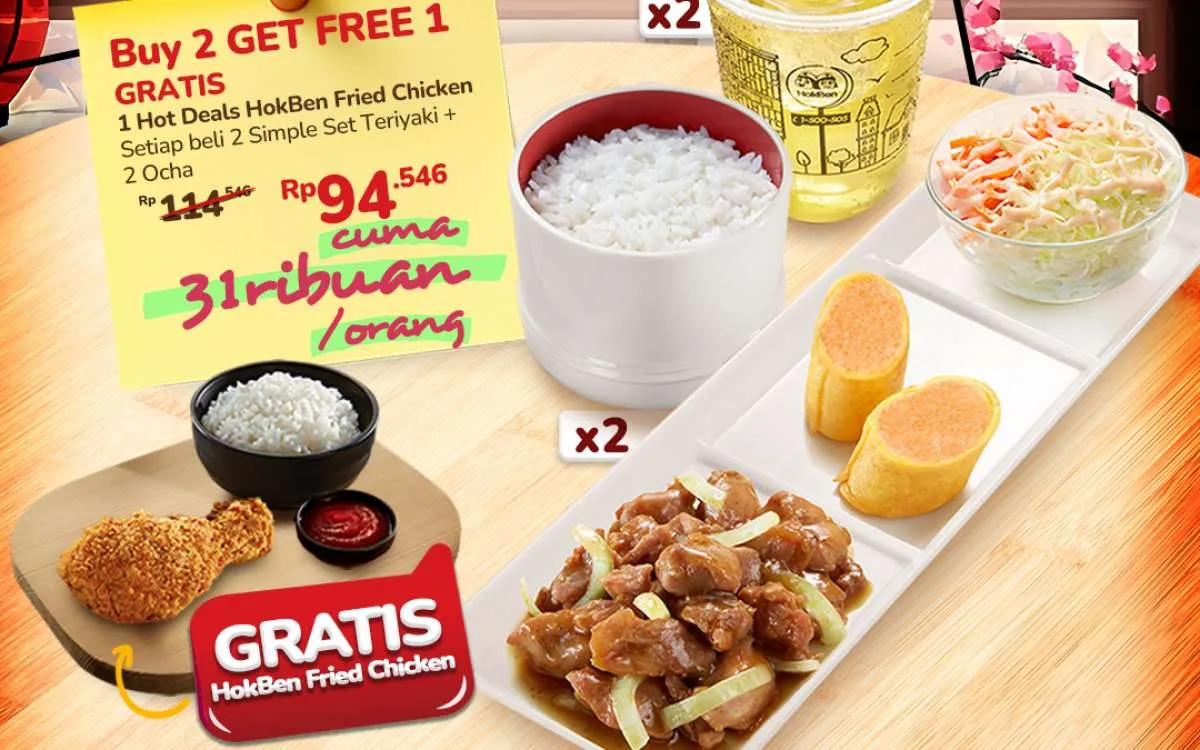 Promo HokBen Februari 2026 Gratis Fried Chicken, Berlaku Senin-Jumat