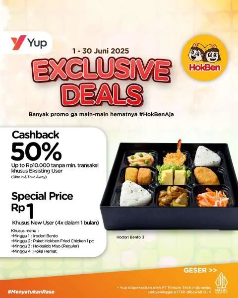 Promo HokBen Exclusive Deals dengan Yup