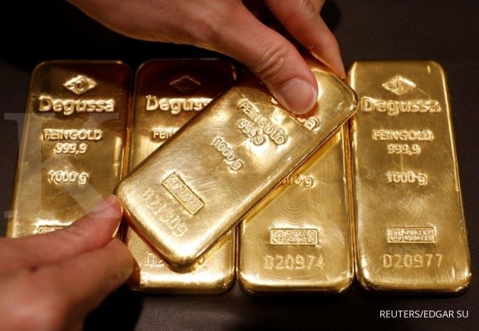Harga emas tergerus kenaikan pasar saham