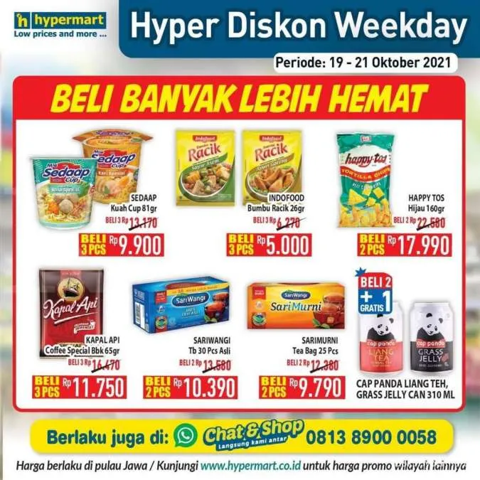 Promo Hypermart Hyper Diskon Weekday 19-21 Oktober 2021