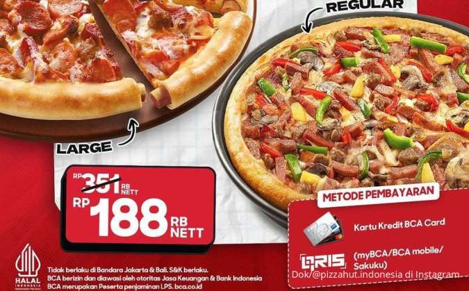 Promo Pizza Hut x BCA Payday Mulai Hari Ini, Ada Harga Spesial di Chatime Payday Juga