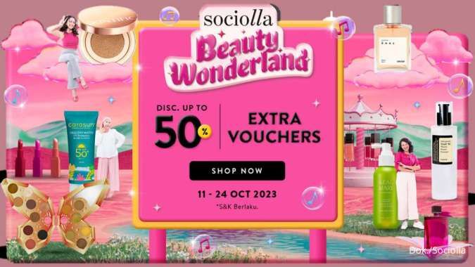 Promo Sociolla Beauty Wonderland, Diskon hingga 50% Berlaku 11-24 Oktober 2023