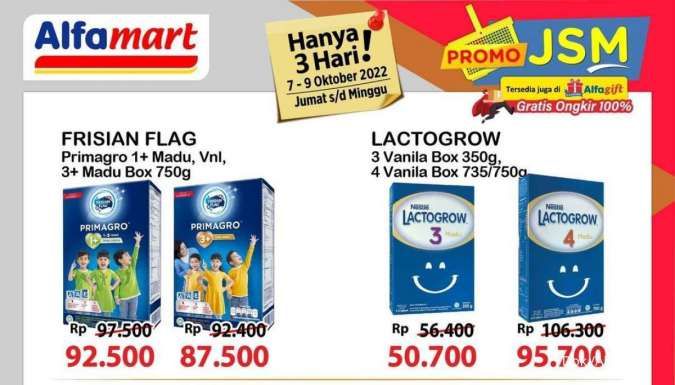 Promo JSM Alfamart 7-9 Oktober 2022, Harga Lebih Murah untuk Belanja Harian