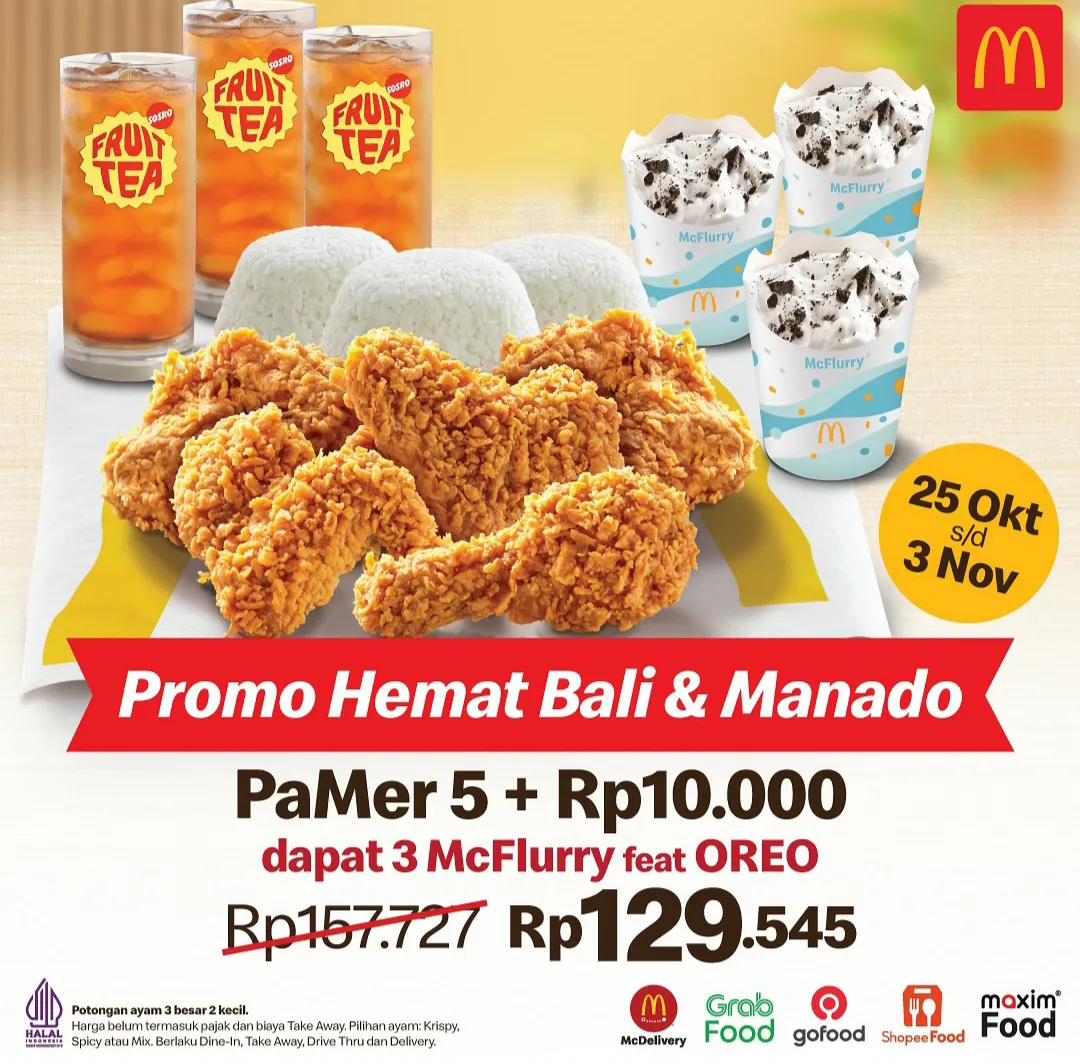 Promo McD Hemat di Bali dan Manado