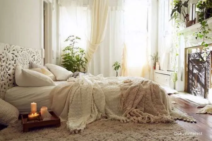Kamar tidur bernuansa putih