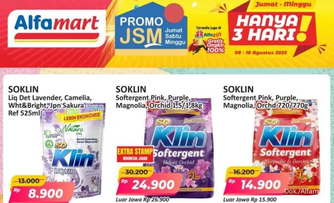 Promo JSM Alfamart 8-10 Agustus 2025, Detergent-Susu Anak Harga Spesial