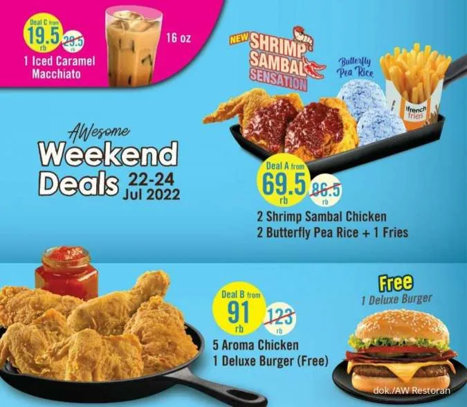 Promo AW Restoran Weekend Deals 22-24 Juli 2022