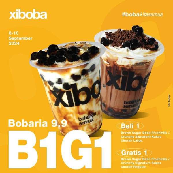 Promo 9.9 di Xiboba 8-10 September 2024