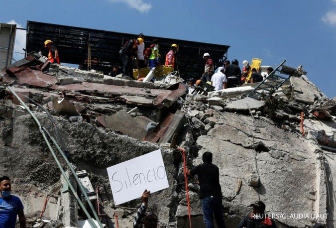 Jumlah korban gempa Meksiko tembus 119 jiwa