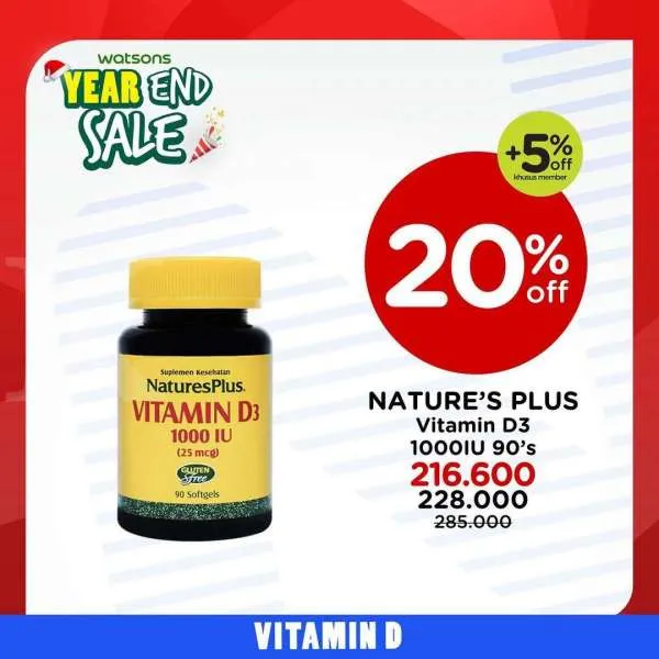 Promo Watsons Year End Sale Edisi Vitamin 23 Desember 2021-2 Januari 2022