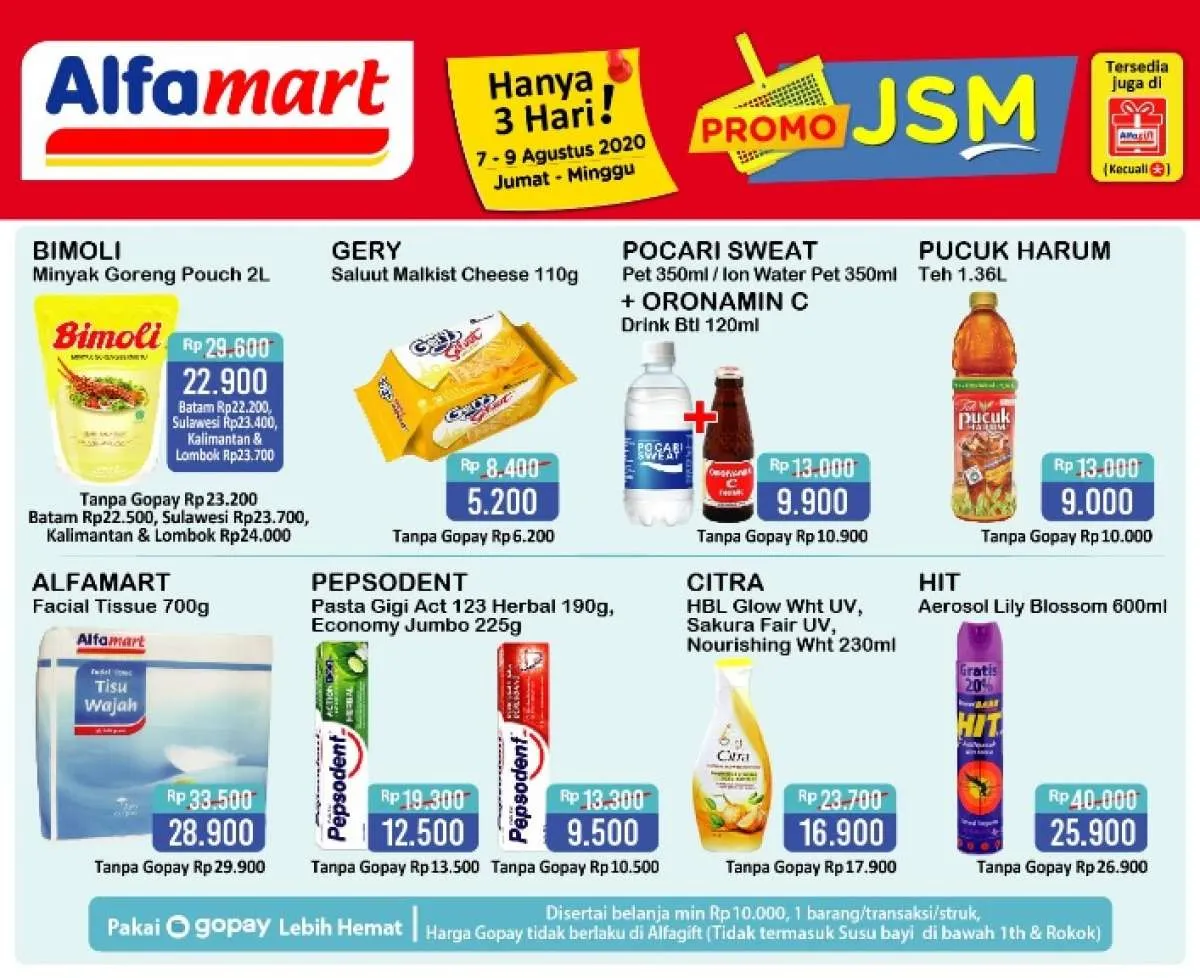 Promo JSM Alfamart 7-9 Agustus 2020, diskonan akhir pekan!