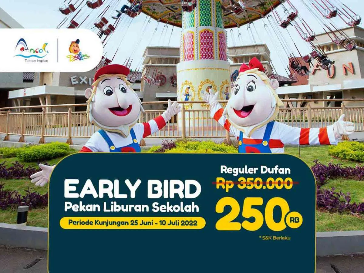 Promo Ancol Early Bird Tiket Dufan Liburan Sekolah Hanya Rp250.000 Sampai 19 Juni