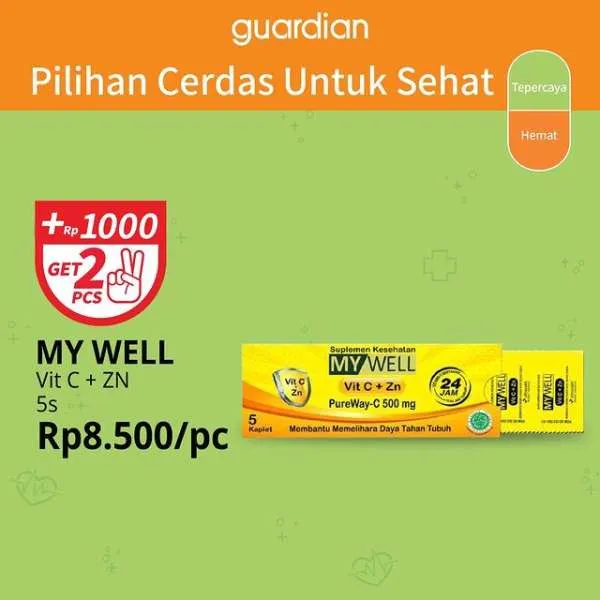 Promo Guardian +1000 Get 2 Pcs Periode s/d 19 Juli 2023