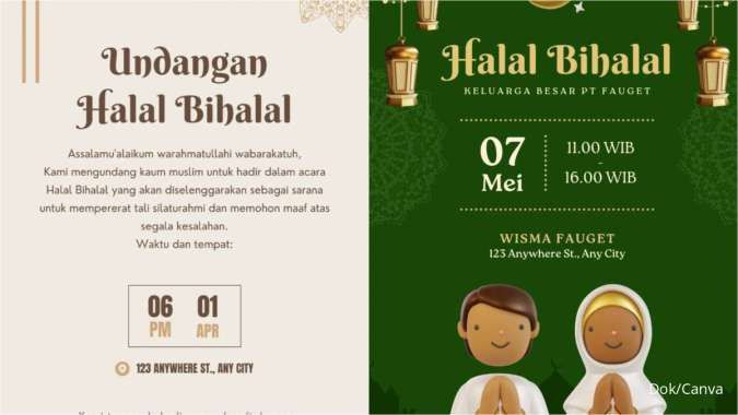 Cara Membuat Undangan Halal Bihalal Idul Fitri 2023, Cepat dan Praktis