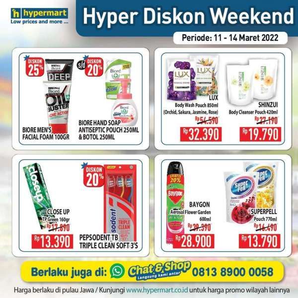 Promo JSM Hypermart Hyper Diskon Weekend Mulai 11-14 Maret 2022.