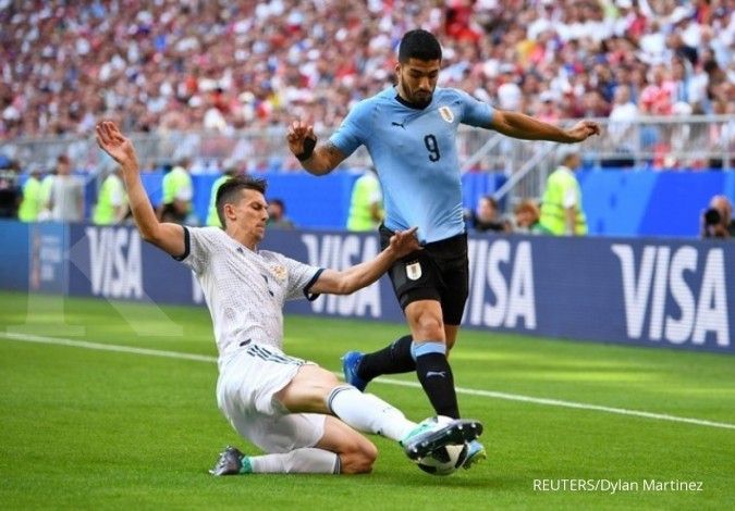 Tuan rumah Piala Dunia, Rusia dipermalukan Uruguay 3-0