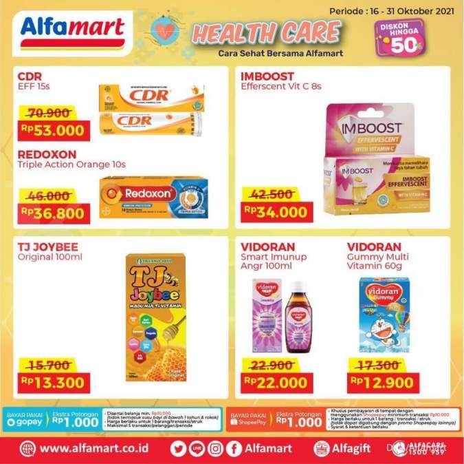Promo Alfamart Health Care 16 Oktober-31 Oktober 2021