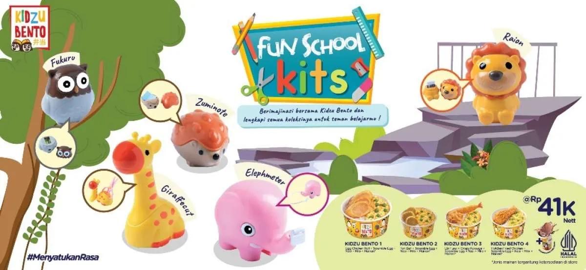 Promo Hokben Terbaru 2024, Kidzu Bento Berhadiah Mainan Hewan-Paket Payday Hemat