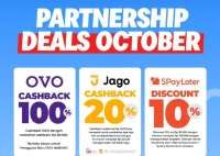 Promo Domino's Pizza Partnership Deals October, Dapatkan Cashback sampai 100%