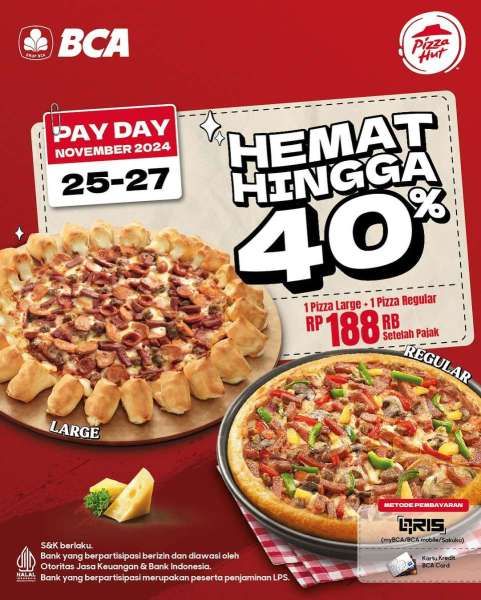 Promo Pizza Hut Payday x BCA 25-27 November 2024