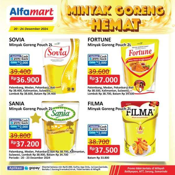 Promo Minyak Goreng Hemat di Alfamart 20-24 Desember 2024