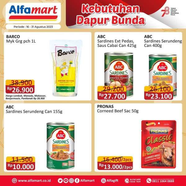 Harga Promo Alfamart Terbaru 16-31 Agustus 2023, Promo Kebutuhan Dapur