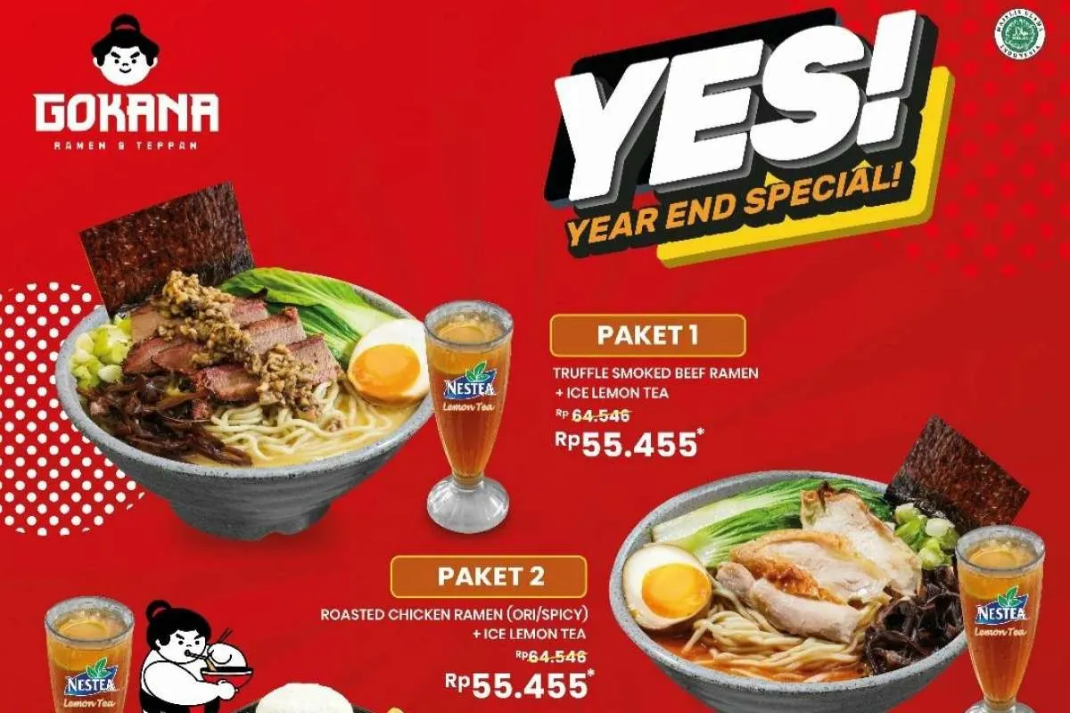 Promo Gokana Year End Special Desember 2022 Beli Ramen-Bento Cuma Rp 50.000-an