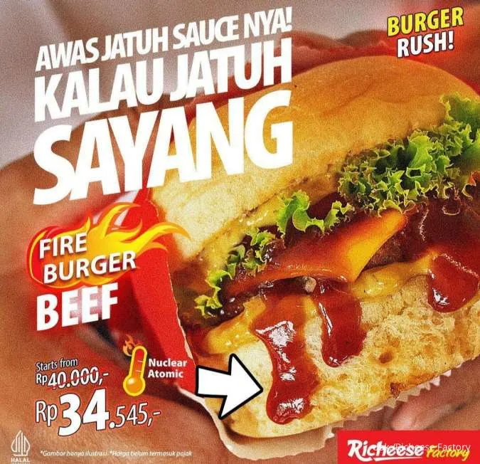 Richeese Factory menu Burger Rush