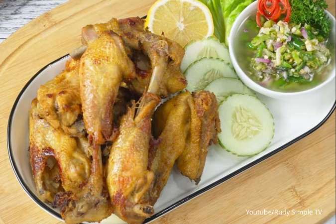 Resep Menu Buka Puasa Ayam Ungkep Bacem dan Cocolan Sambal Hijau Cuka