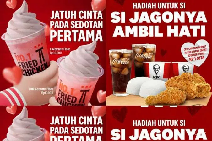 Promo KFC Edisi Valentine 2023, Dinner Berdua Beli Kombo Duo dan Lovlychee Float