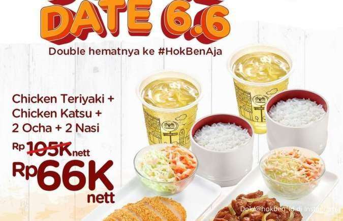 Promo 6.6 HokBen Juni 2024 Berakhir Besok, Promo Spesial Makanan dan Minuan Hemat