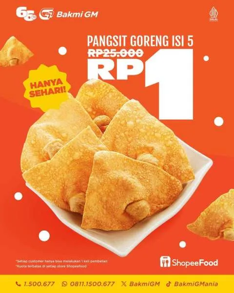 Promo Pangsit Goreng Bakmi GM Cuma Sehari
