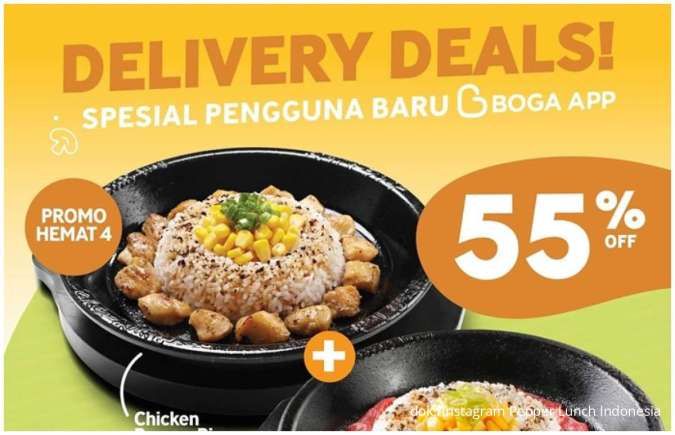 Promo Pepper Lunch Delivery Deals Via Aplikasi Diskon 55%, Beli 2 Lebih Irit